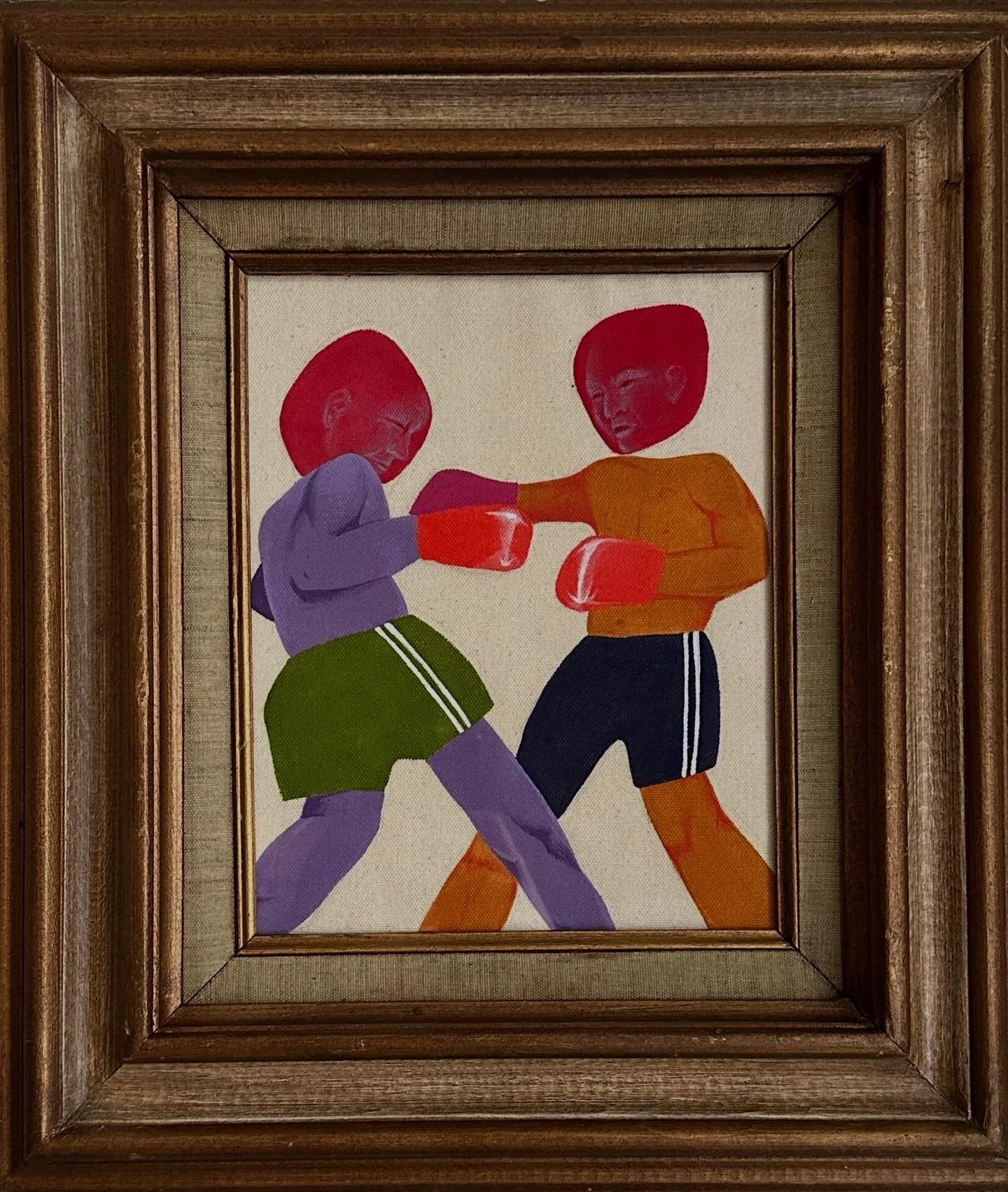 “Pow,  Pow, Kiss, Kiss”, acrylic on canvas, 2026.