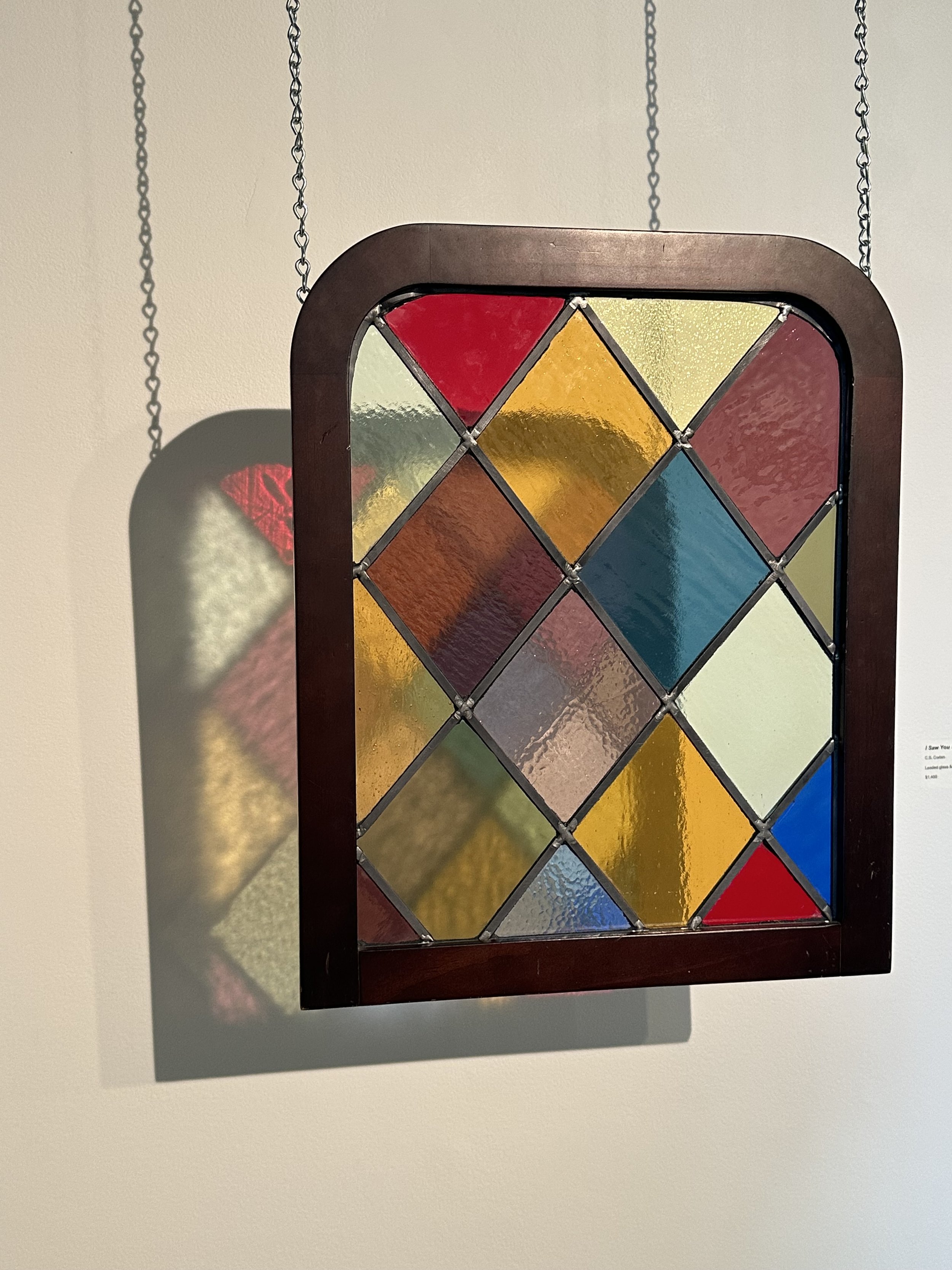 “I Saw You Before I Came In”, leaded stained glass, 2026.