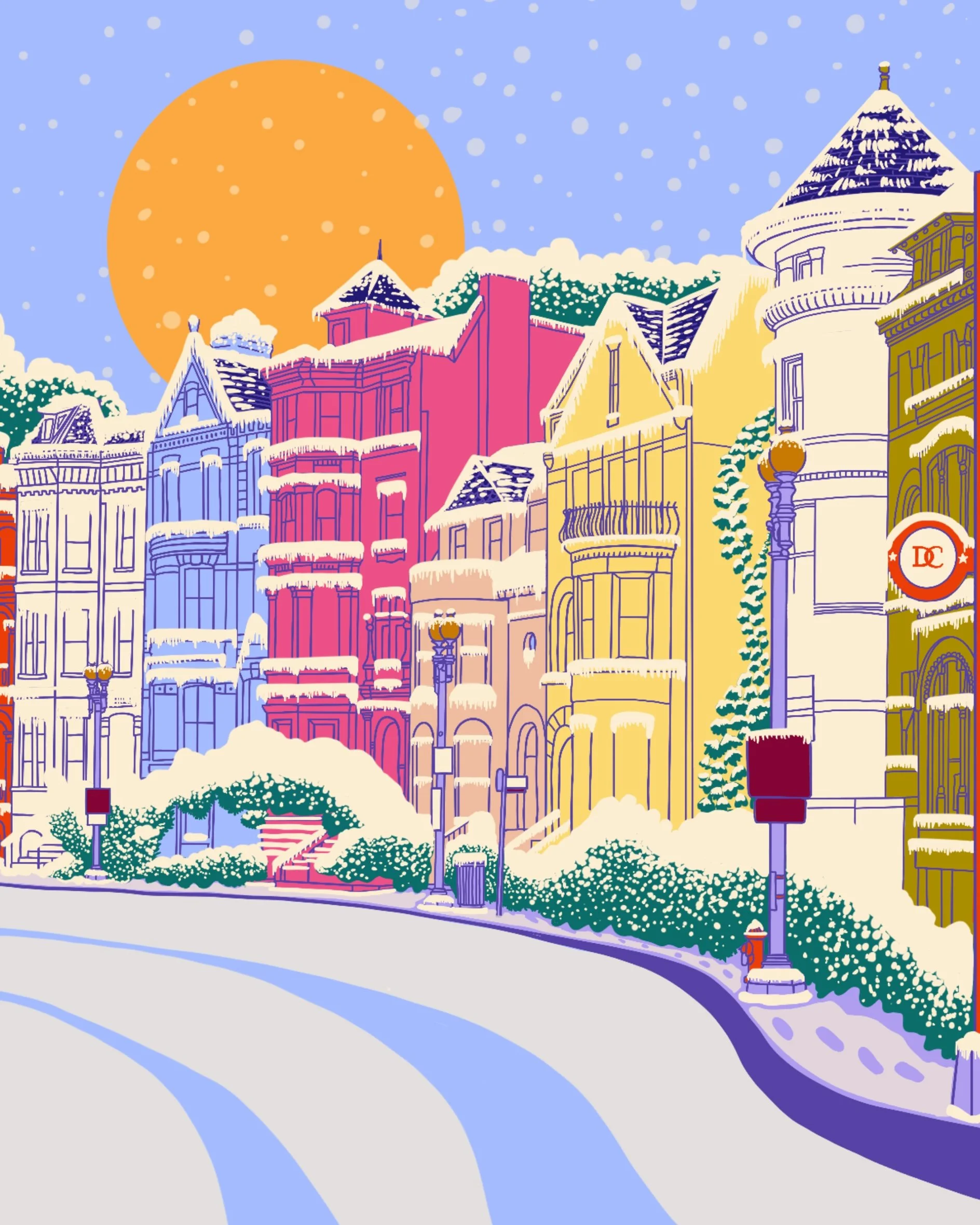 “Logan Circle in Winter”