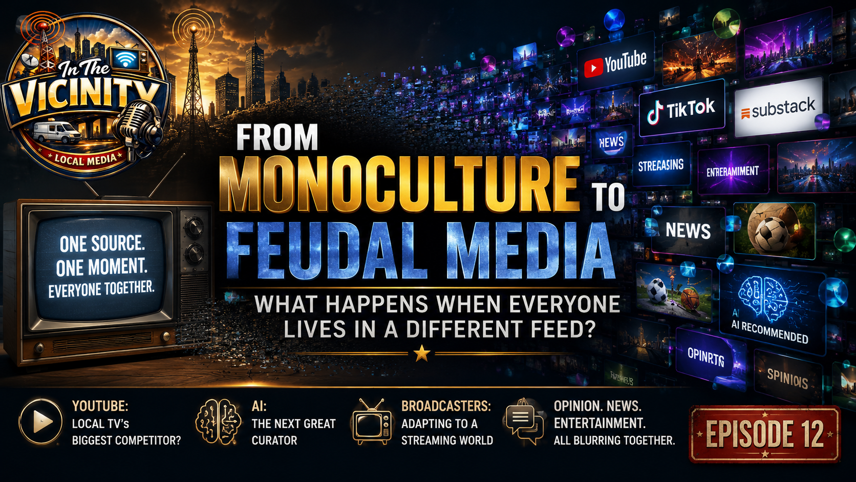  NEW PODCAST:  The Death Of The Monoculture — And What Comes Next For Local Media  