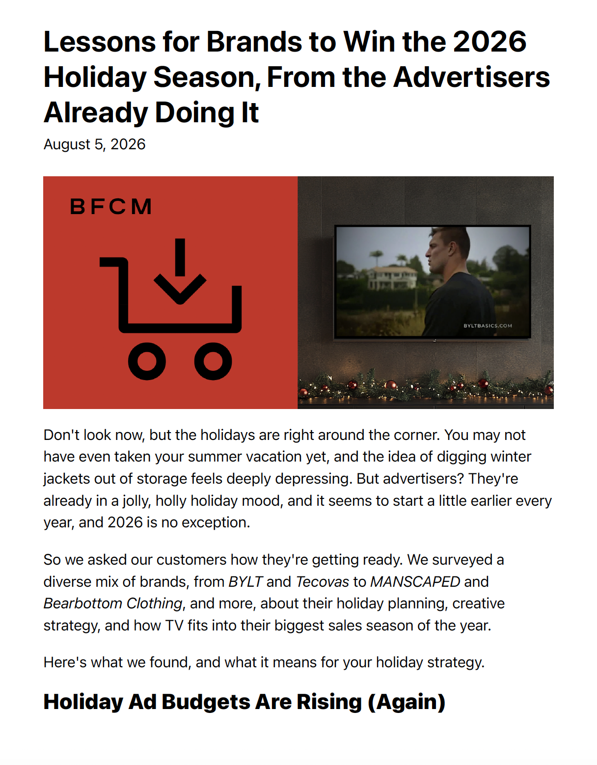 Lessons For Brands To Win The 2026 Holiday Season, From The Advertisers Already Doing It