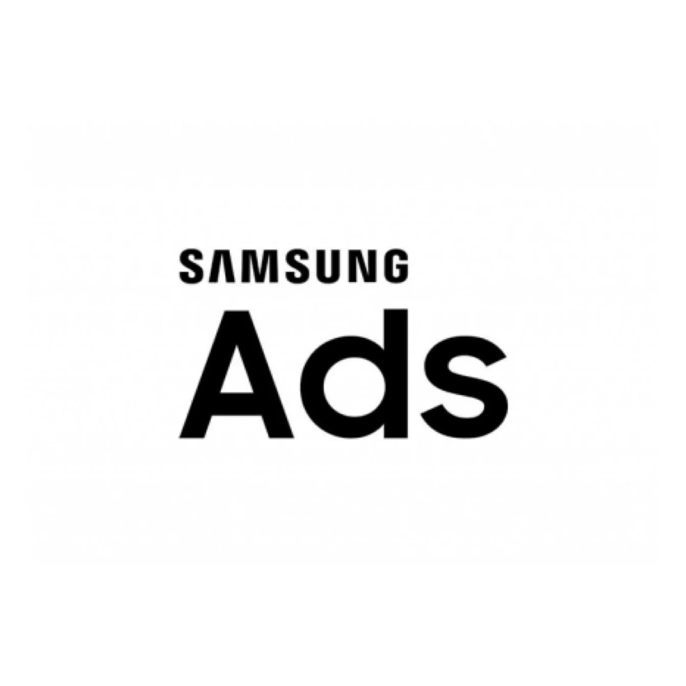 Samsung Ads logo in black text on white background.