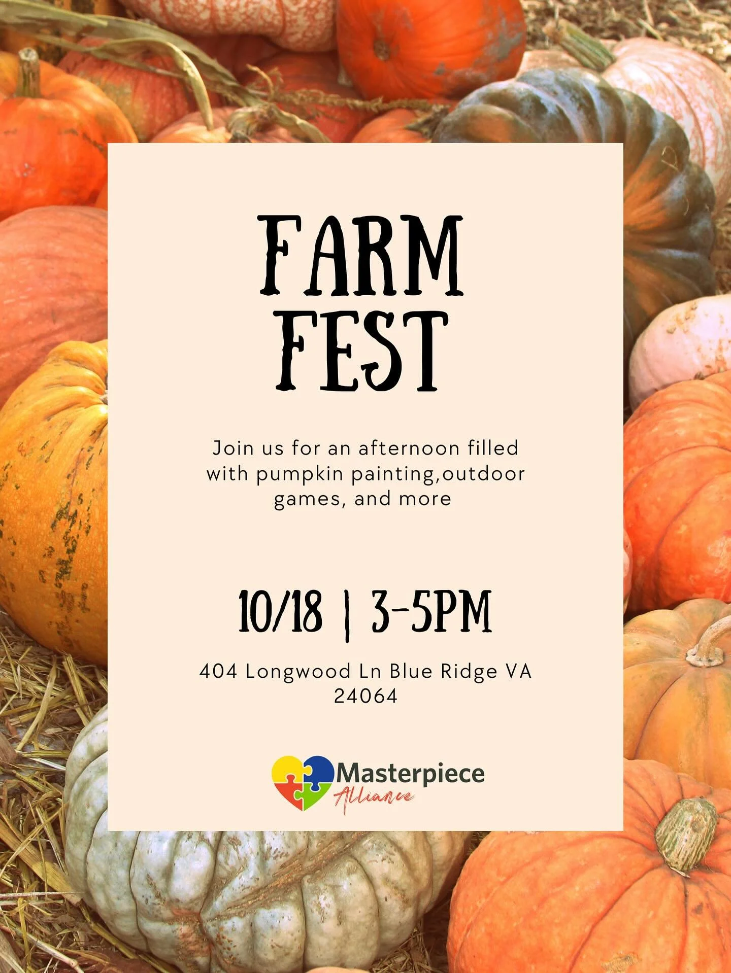 Farm Fest is next Saturday! We are excited to see you there! 

Here is the link to sign up for the event:

https://docs.google.com/forms/d/e/1FAIpQLSduNrs8xHydQpASuj80VkiV6Xhox-cPD84JJ-9b4fvuKpag3A/viewform?usp=send_form

Here is the link to sign up 