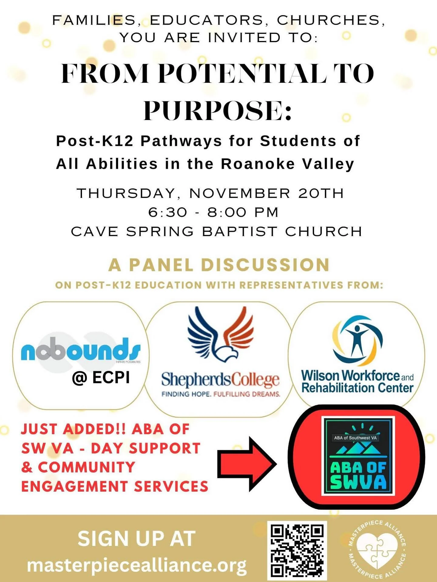 Educators, church leaders, families, &amp; students - sign up at masterpiecealliance.org