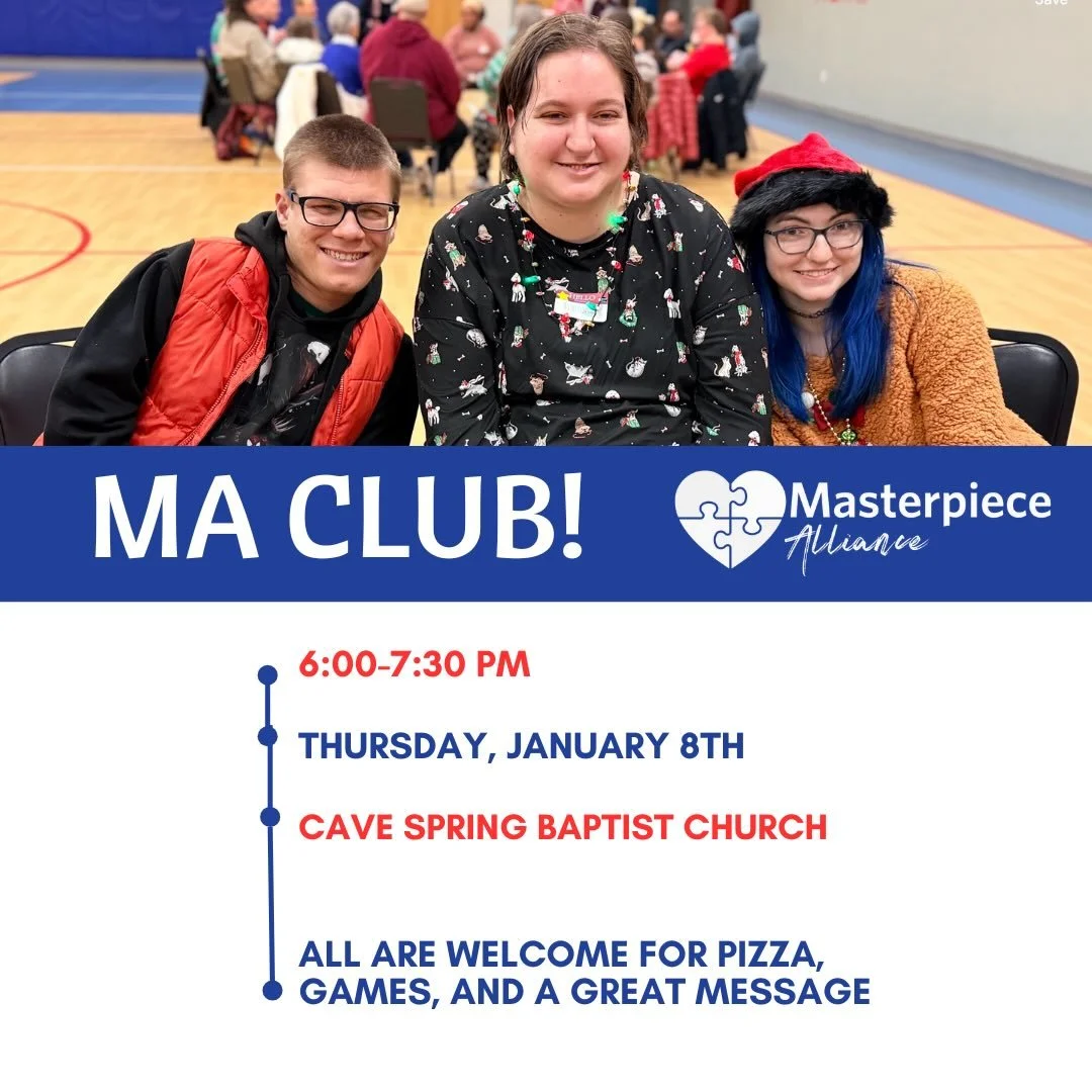 Happy New Year Friends!

We&rsquo;ve missed getting to hang out with you all since we were last together before Christmas! We are excited to get back together, and we have fun events going on this January. First up is MA Club this Thursday January 8t