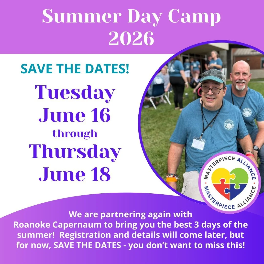 SUMMER DAY CAMP: Save the Date! Mark off June 16-18 on your calendars!
Whether you are a camper, a buddy, or a volunteer, you do NOT want to miss Day Camp 2026!