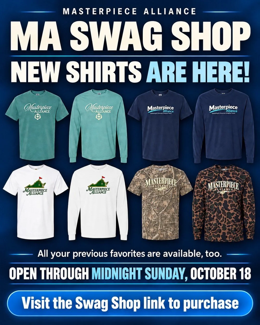 MA Swag Store is Open through Sunday, October 18!!