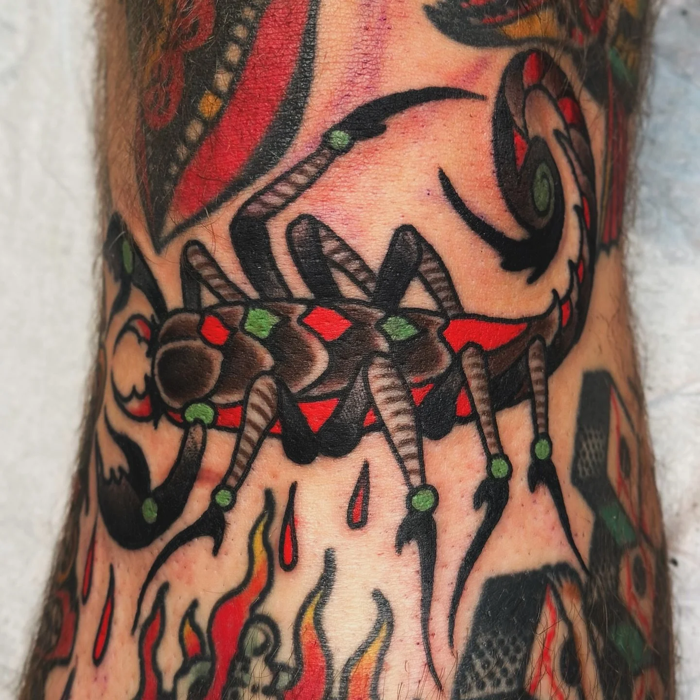 Scorpion under the knee for my buddy @andrewchumbley