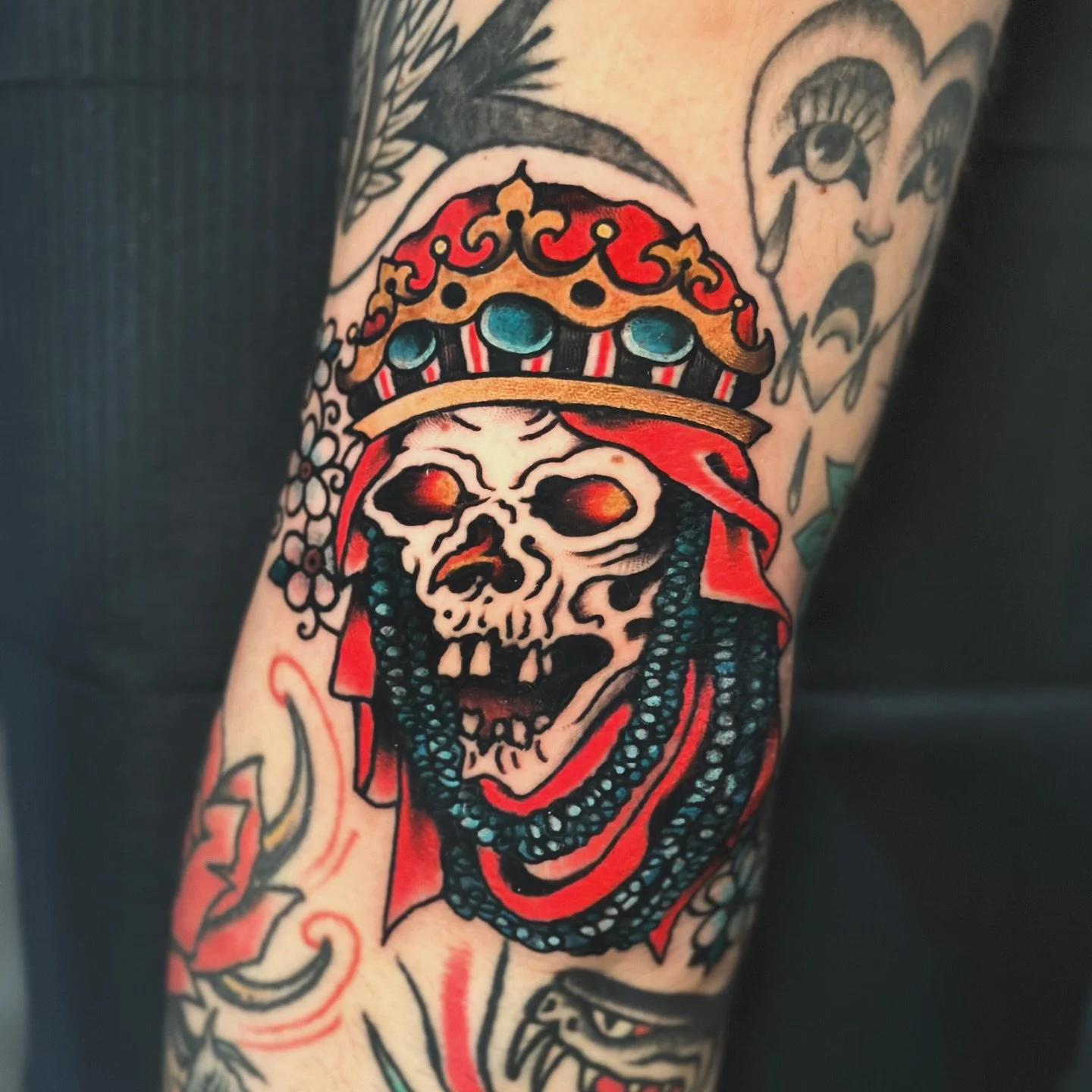 Drawn on elbow jammer for Jack. Thanks! ⚔️ @tattoosmilepdx 🌈