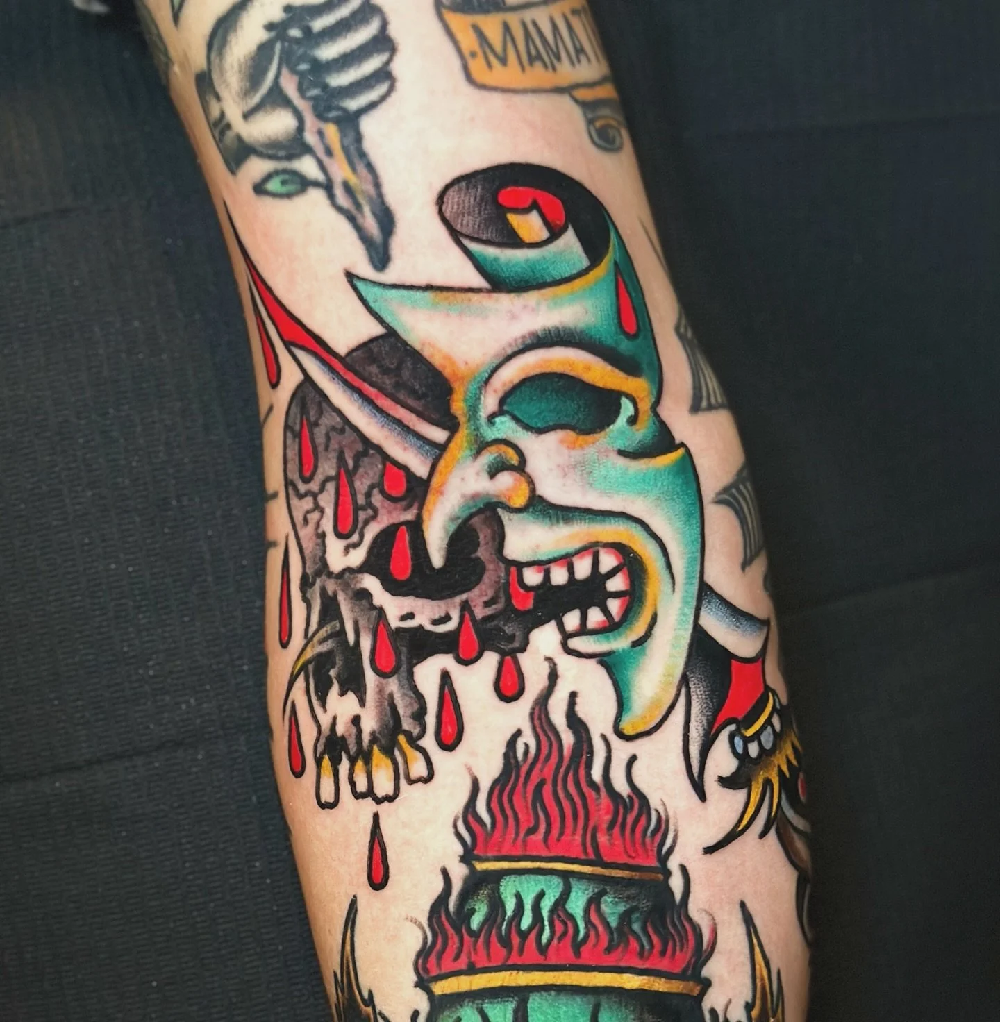 Ditch filler for Keegan. I love filling odd gaps, DM or email to book. @tattoosmilepdx 👀