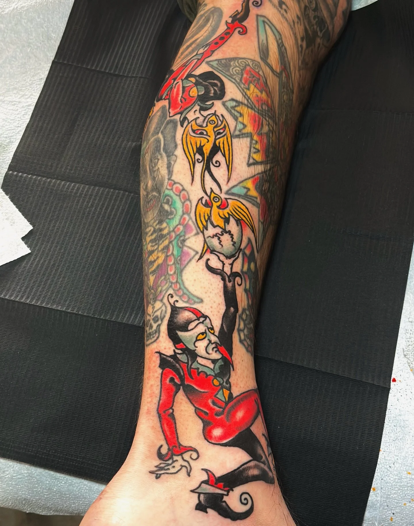 Filled this long narrow gap for my friend @emil.e.orth &mdash; DM or Fill out the form on my website to book @tattoosmilepdx