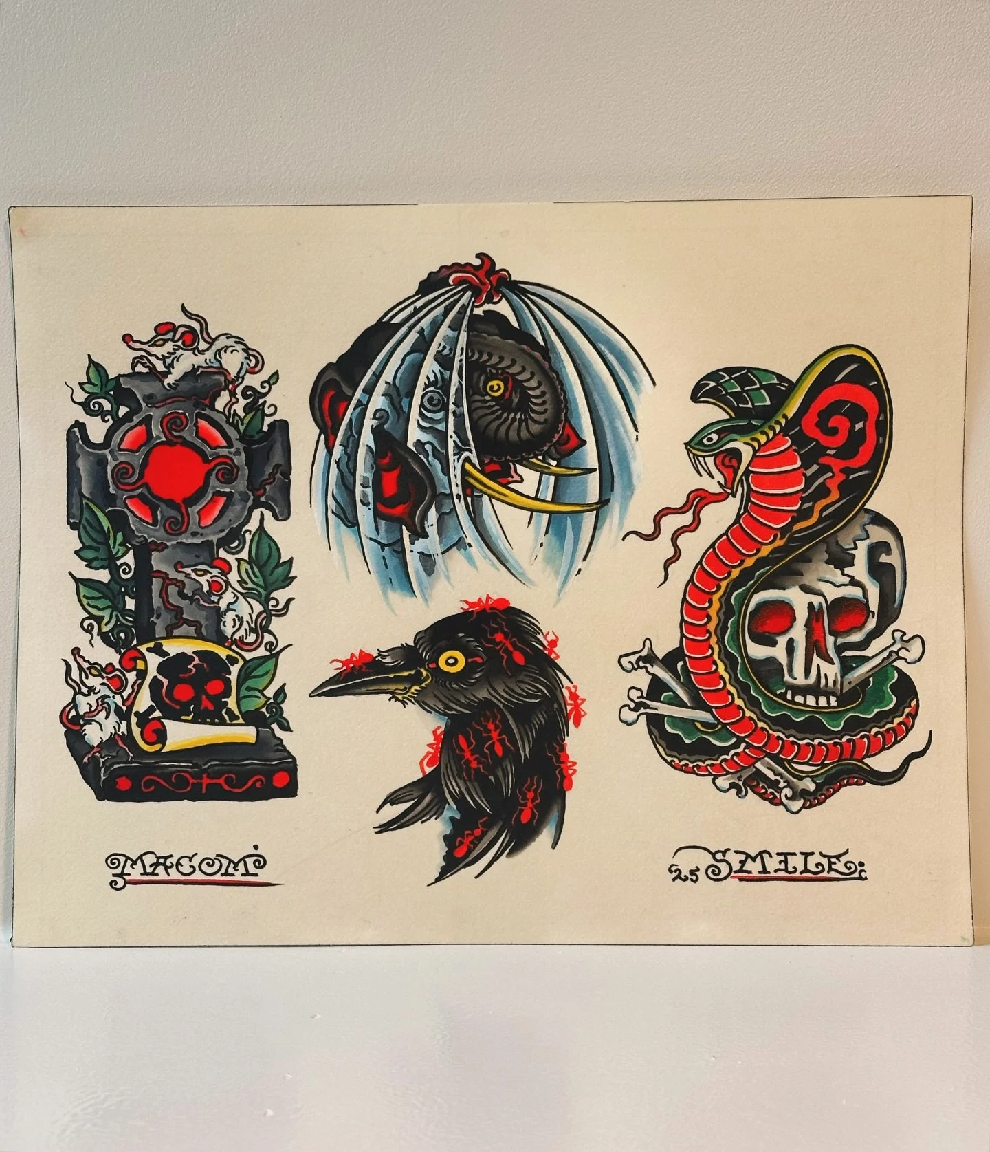 Some new flash 💥💥💥
All designs available. 
@tattoosmilepdx