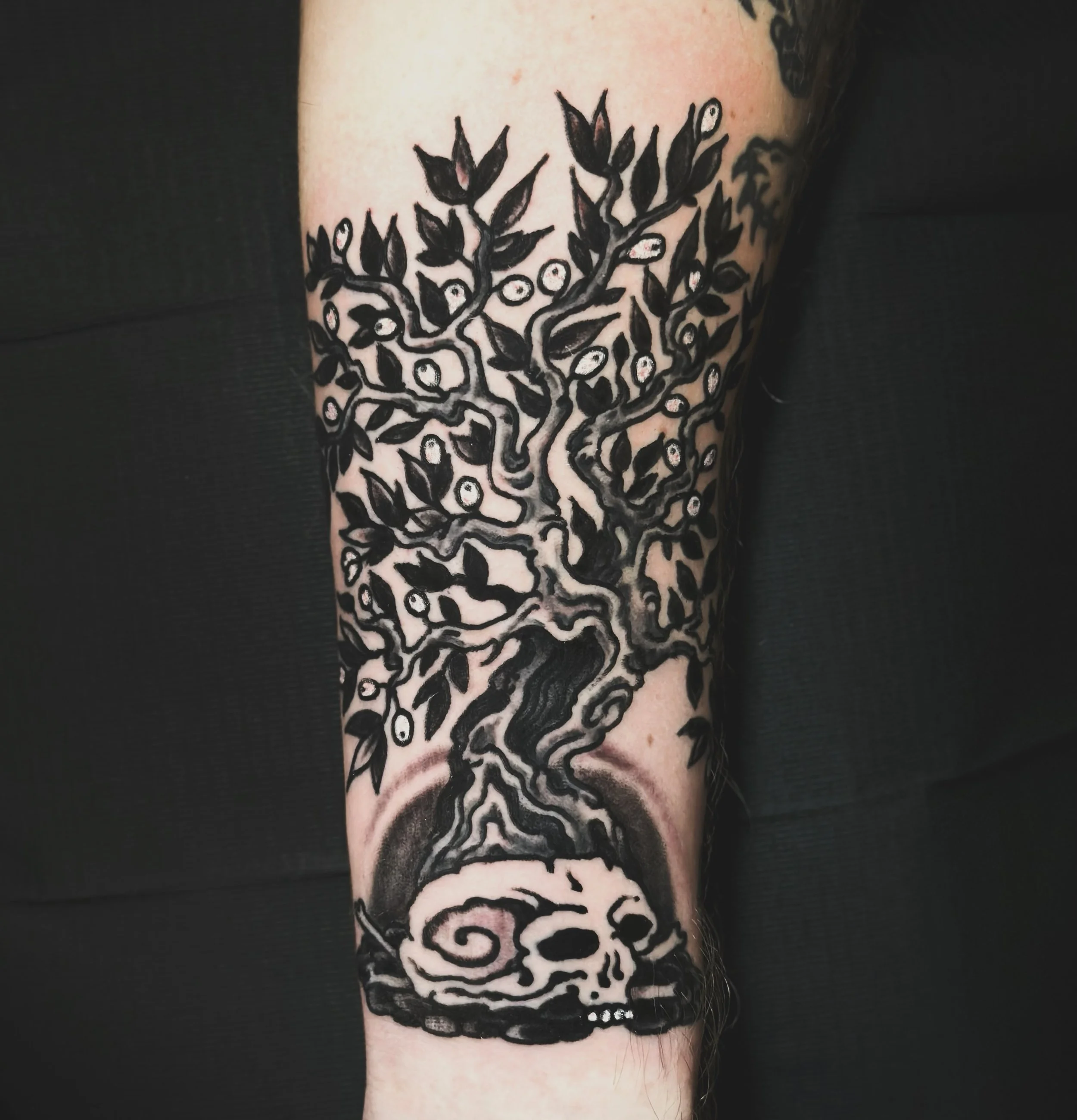 Olive tree walk up at @tattoomaniadallas this past weekend. Thanks Jordan!