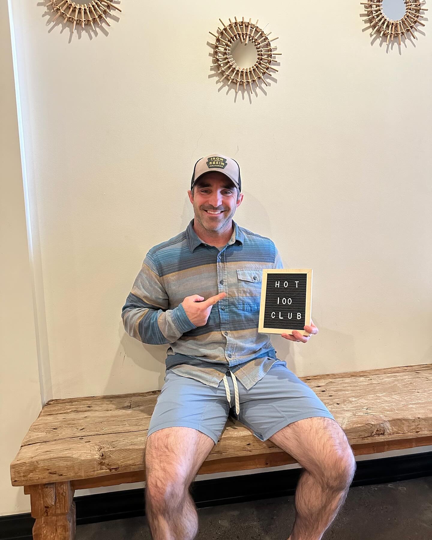 🔥 💯 🔥 
Who hit the Hot 100 and is IHP teacher @magpie_111 &lsquo;s Quality Control (aka Guinea Pig)? This guy!  Congrats Bill! 
#firehousehotyogaventura #originalhotyoga #infernohotpilates #hot100club