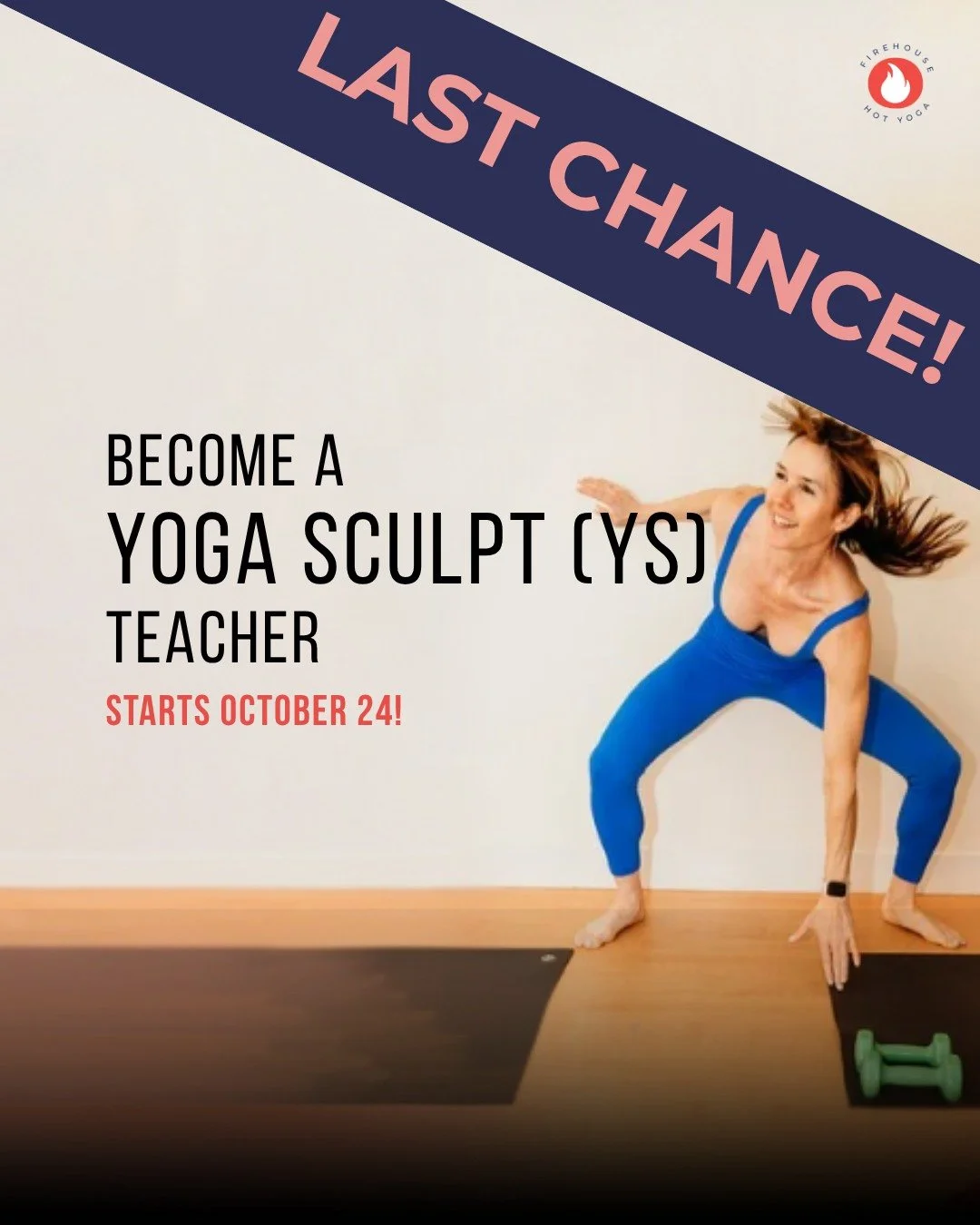 LAST CHANCE: Yoga Sculpt Teacher Training with Meredith will set you up with everything you need to lead sweaty, high-energy classes that hit different. You&rsquo;ll walk away with:

🔥 A clear framework to teach full Sculpt classes (45, 60, or 75 mi
