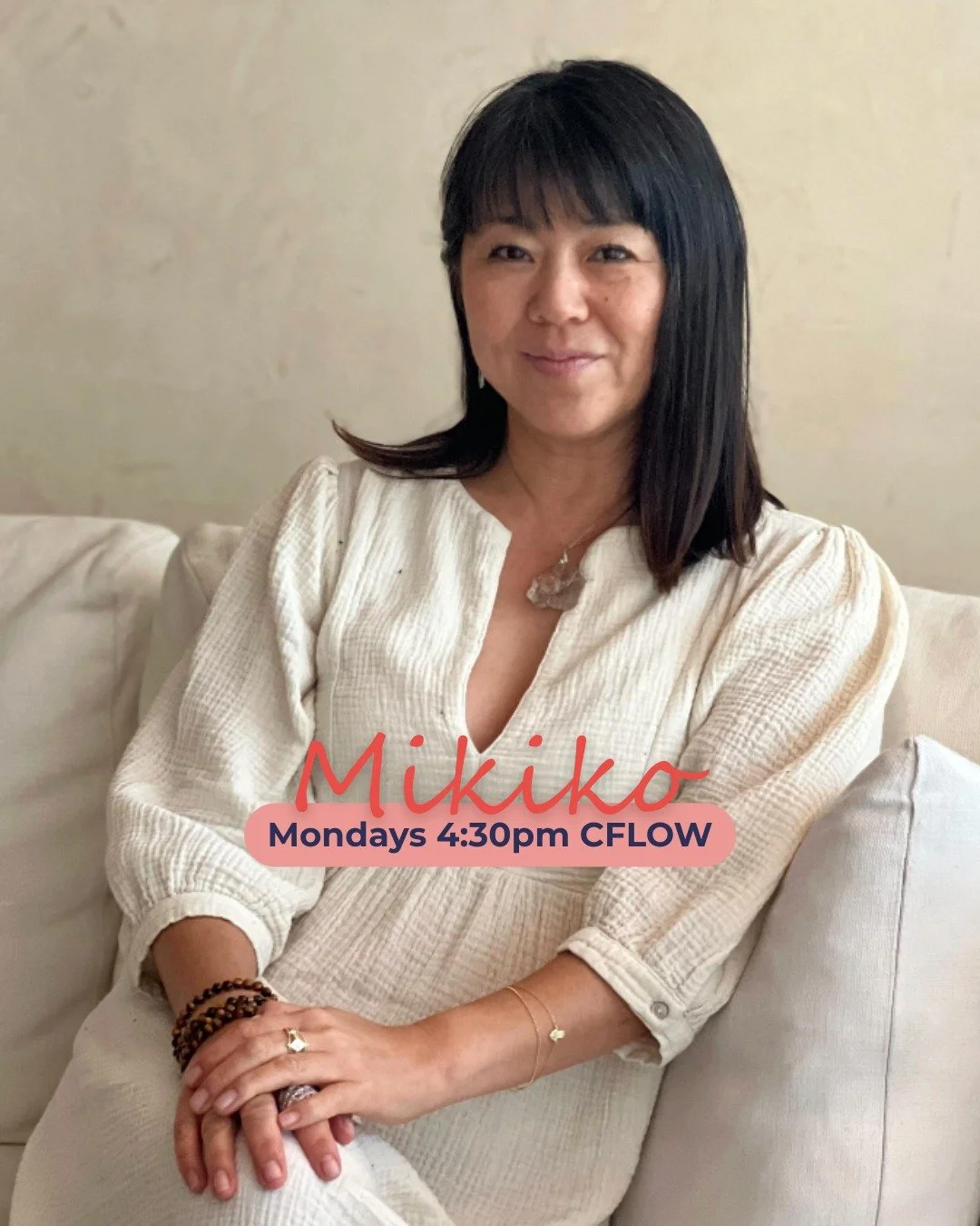 Teacher Spotlight: Mikiko

With over a decade of teaching experience and a mindfulness practice that began in 2013, Mikiko brings depth, intention, and heart to every class she leads.

Her approach weaves together breathwork, meditation, and movement