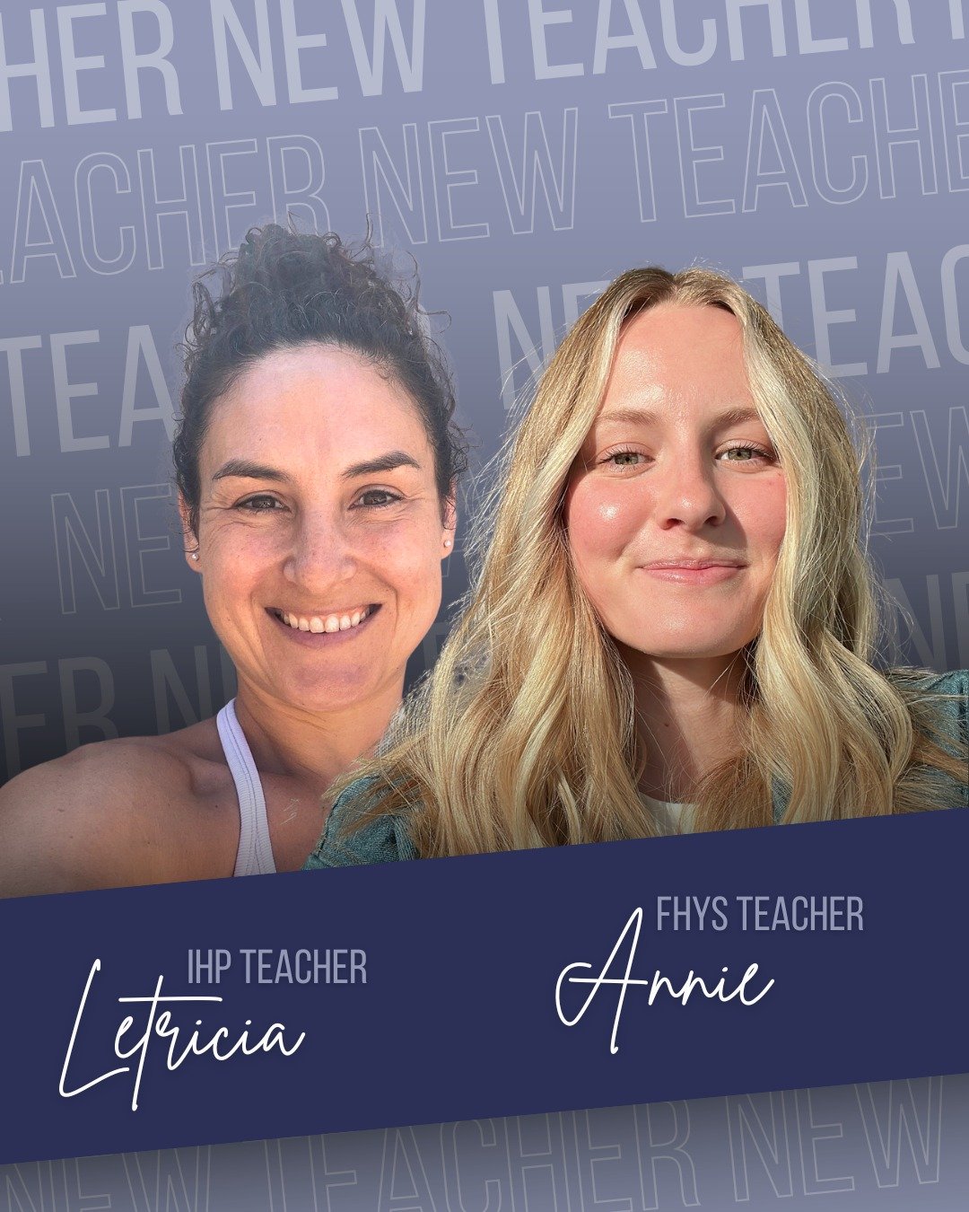 New teachers. New energy. 🔥

Say hi to the newest additions to the Firehouse schedule:

✨ Annie S
Monday&bull; 4:30PM FHYS

✨ Letricia
Monday &bull; 6:45PM IHP2
Wednesday&bull; 11:30AM IHP2
Saturday &bull; 7AM IHP2

Fresh faces, strong classes, same