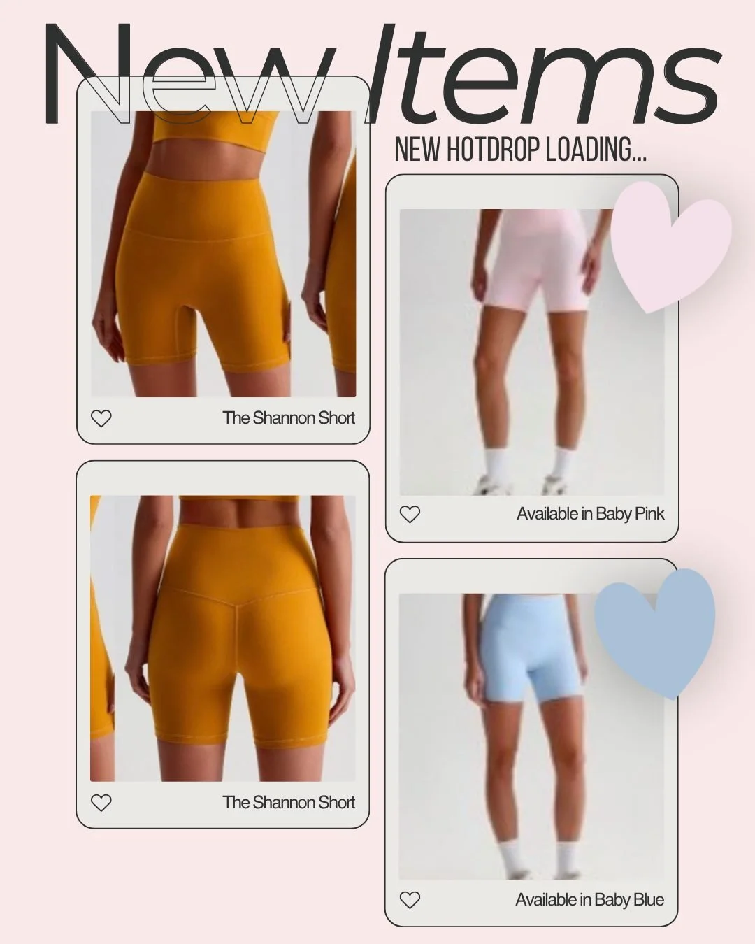 The Shannon shorts dropping soon in the sweetest palette 🩷🩵