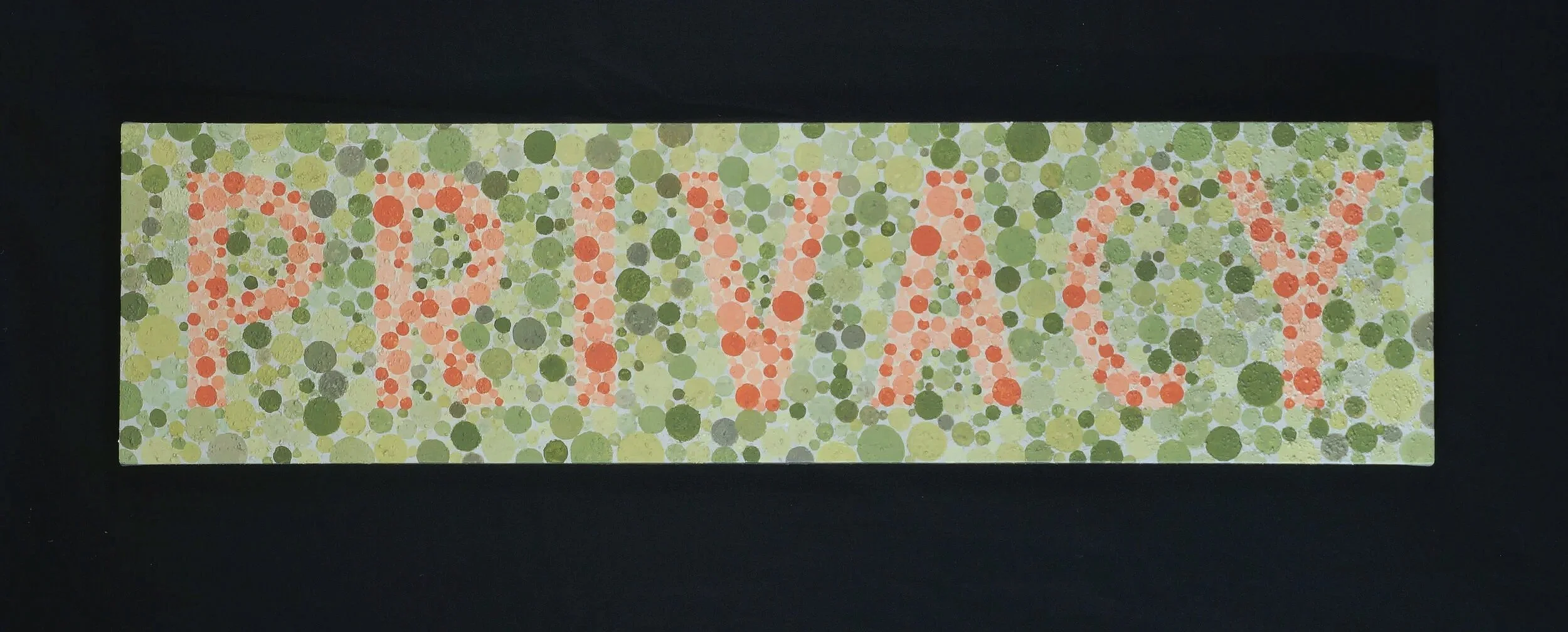 privacy, 2020 acrylic and mixed media on canvas, 17.25" x 66.25" x 2"