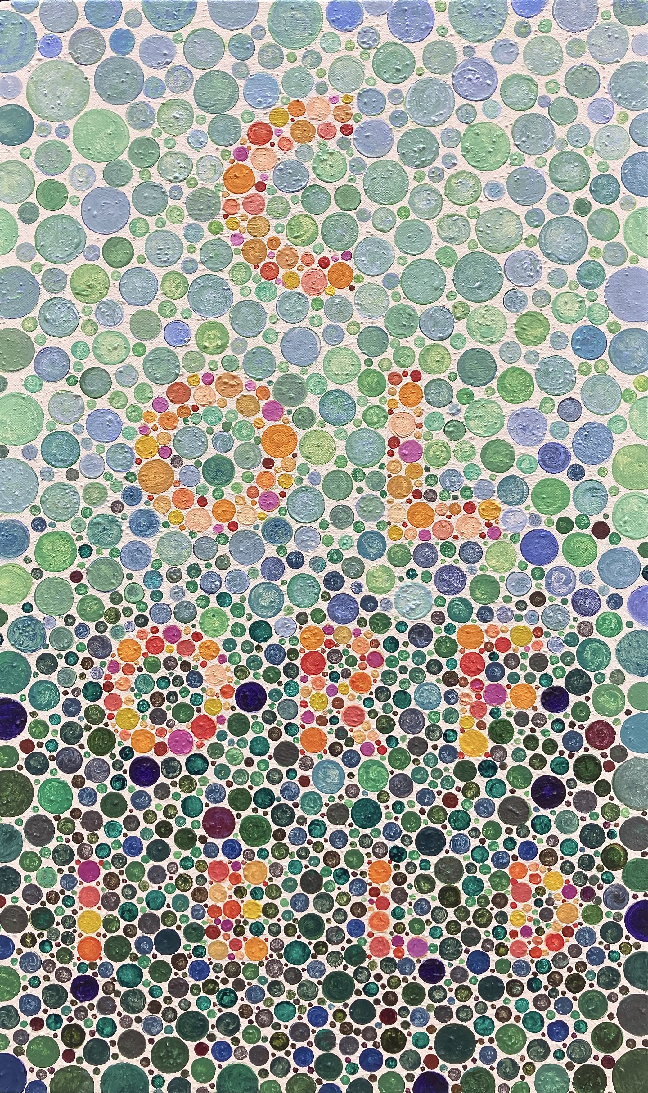 color field, 2023, acrylic and mixed media on canvas, 30" x 18" x 1.25"