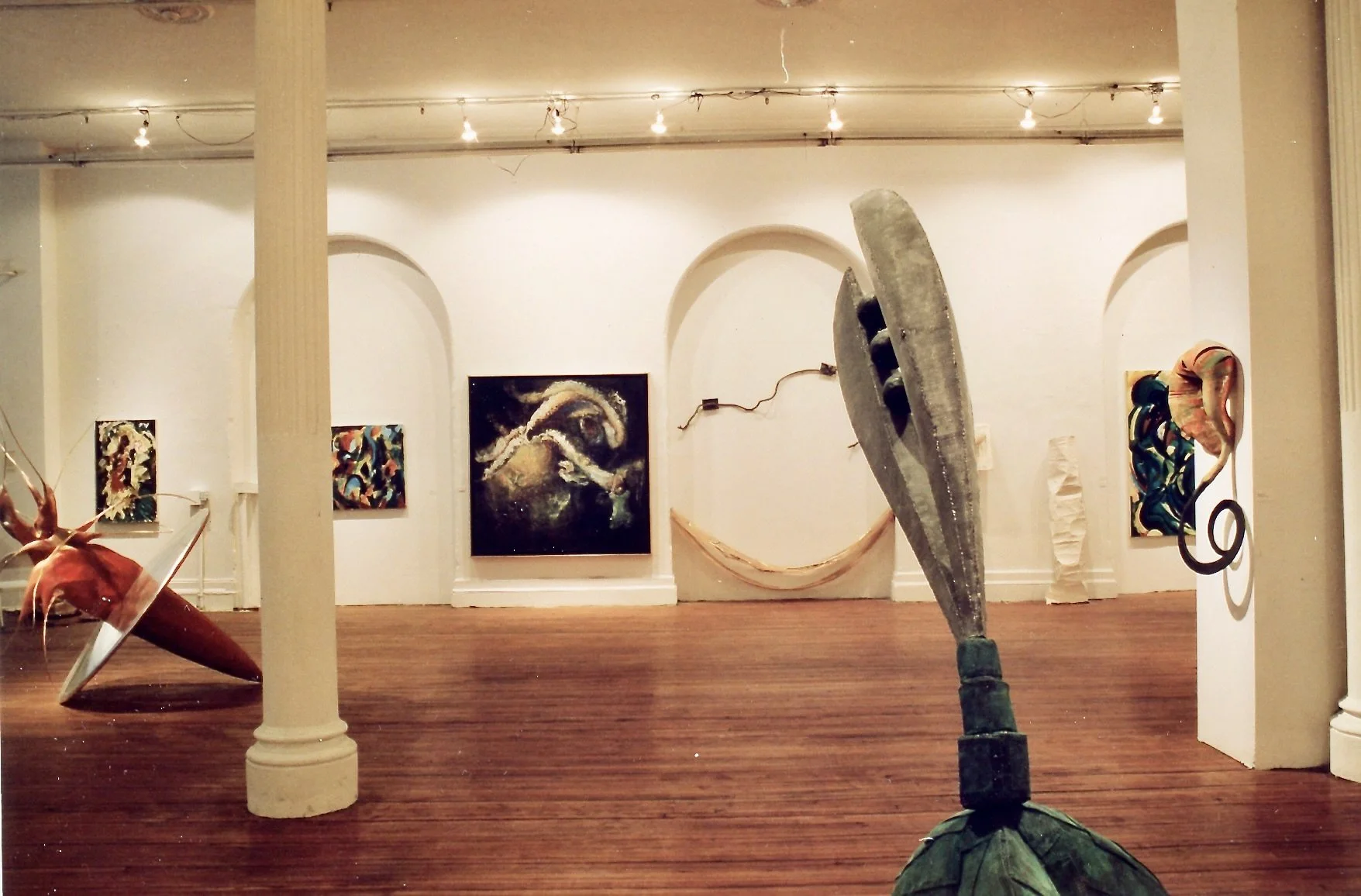 narrow faced spirits, (installation) 1994, "abstract visions" exhibit, Crosby Street, NYC