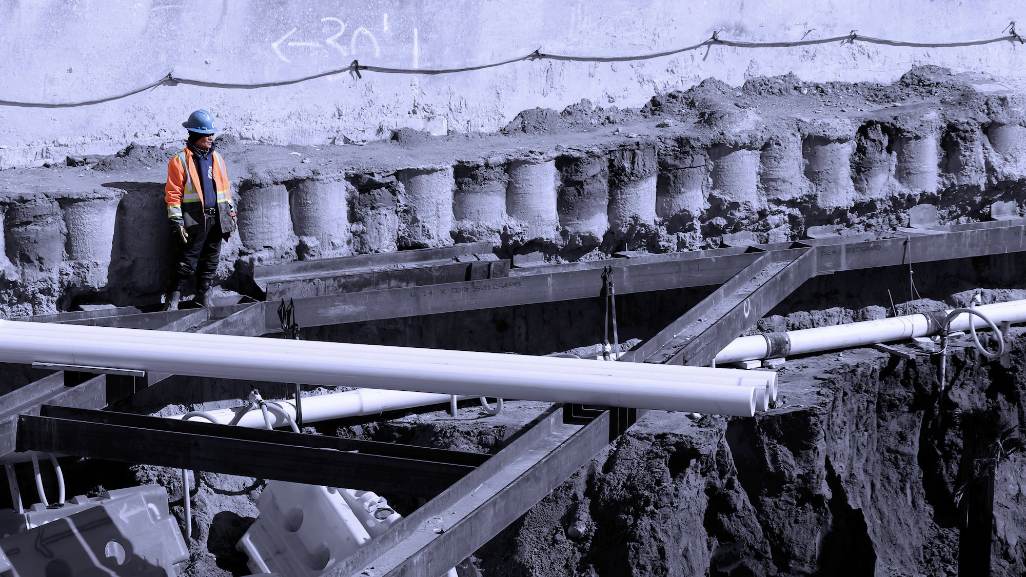 200217.A.02.Y.01 - SOE (Steel Bracing and Secant Piles) for the Foundation Construction for a New Building