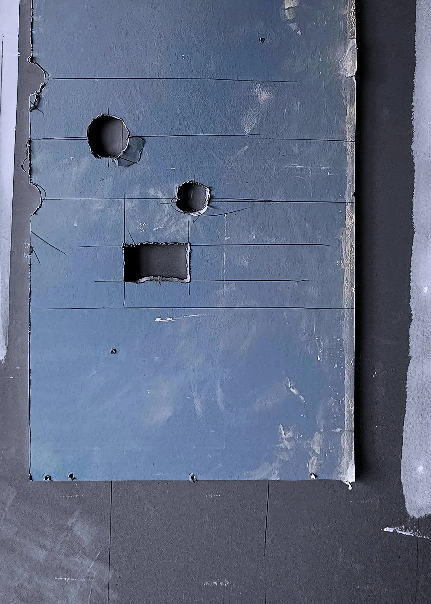 Sheetrock construction face