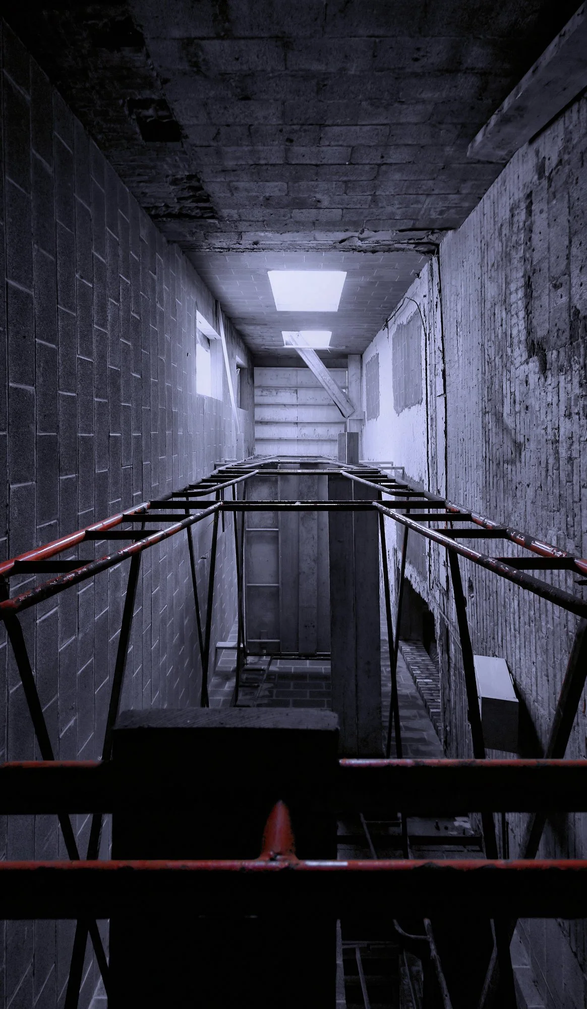 Steel stair shaft building construction