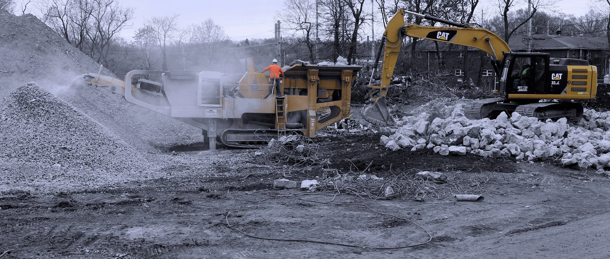 rock crusher site work demolition construction