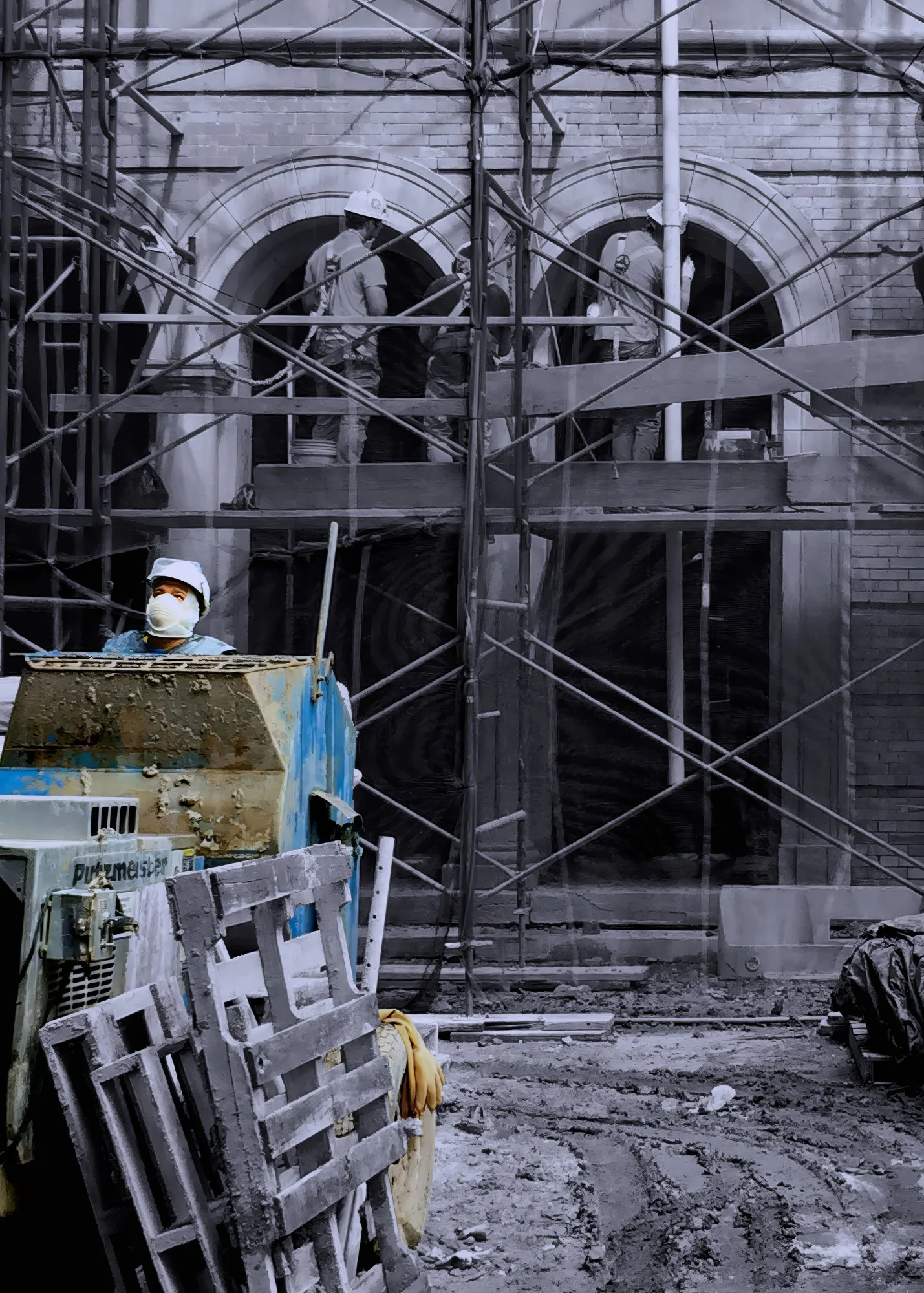 150805.A.08.Y.01 - Mortar Mixer and Masons