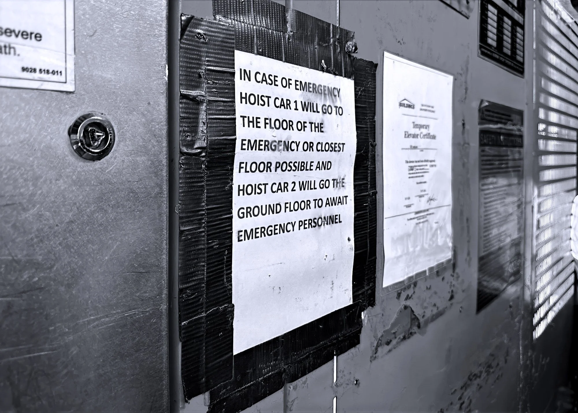 construction hoist emergency