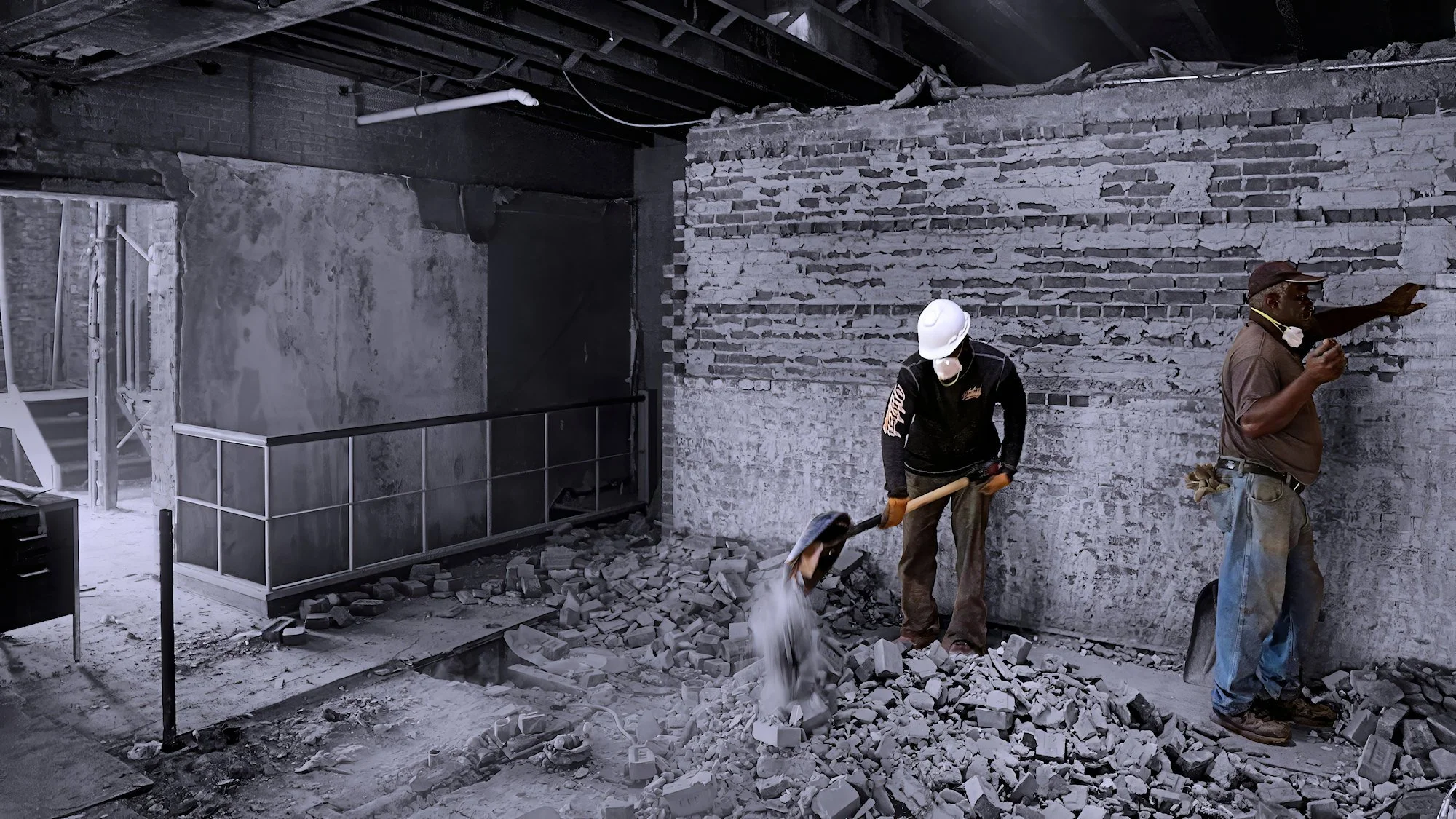 190918.A.05.Y.01 - Two Men Doing Demolition Work