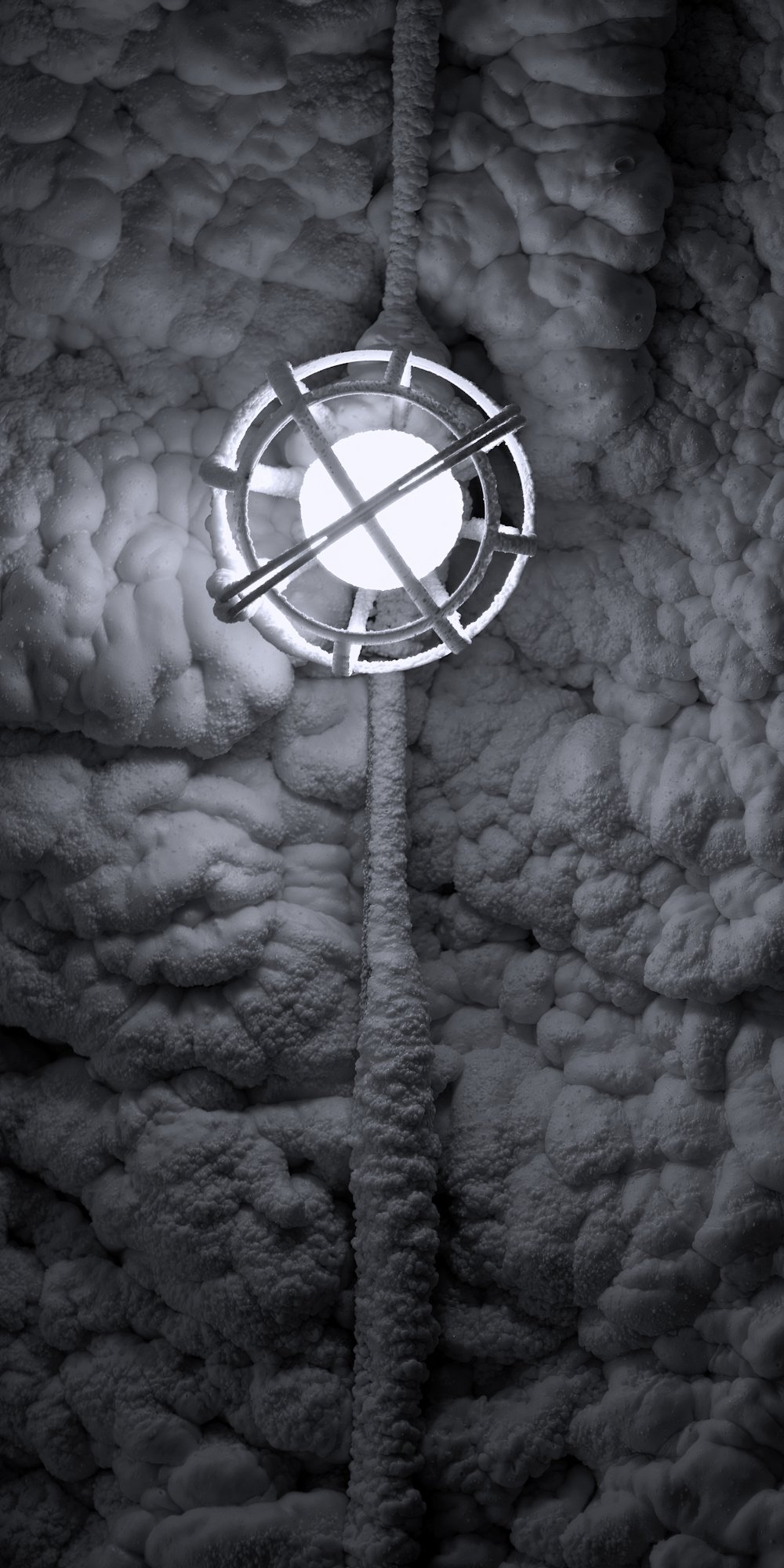 spray on insulation light fixture construction building