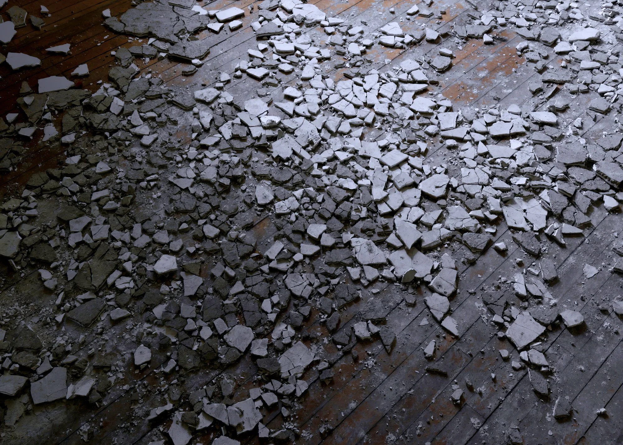 Building Demolition Plaster Debris