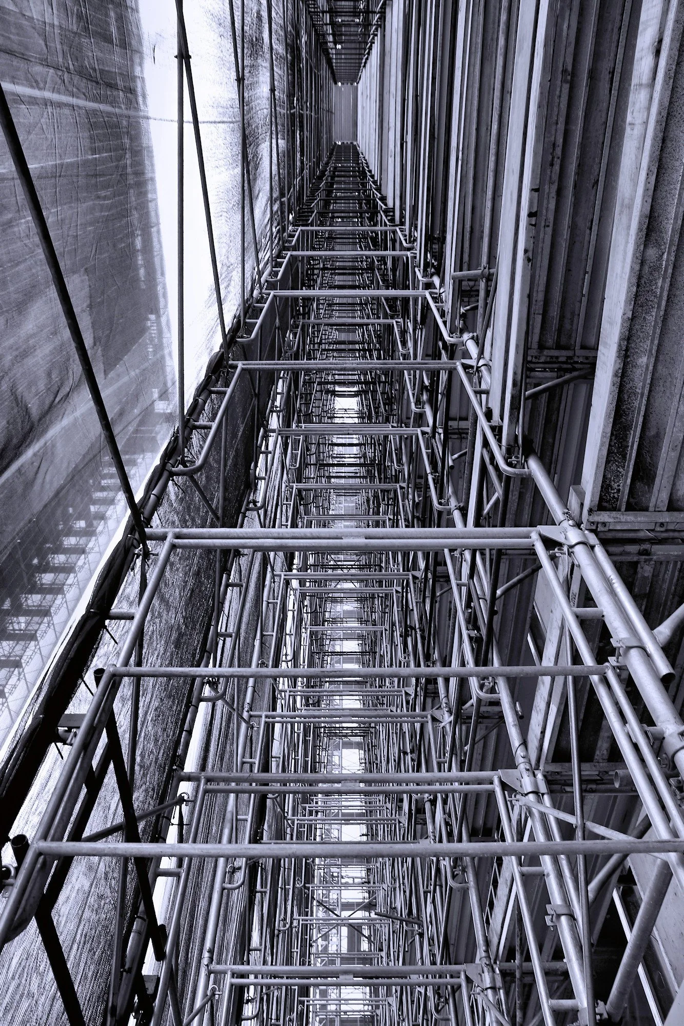 Building construction scafolding