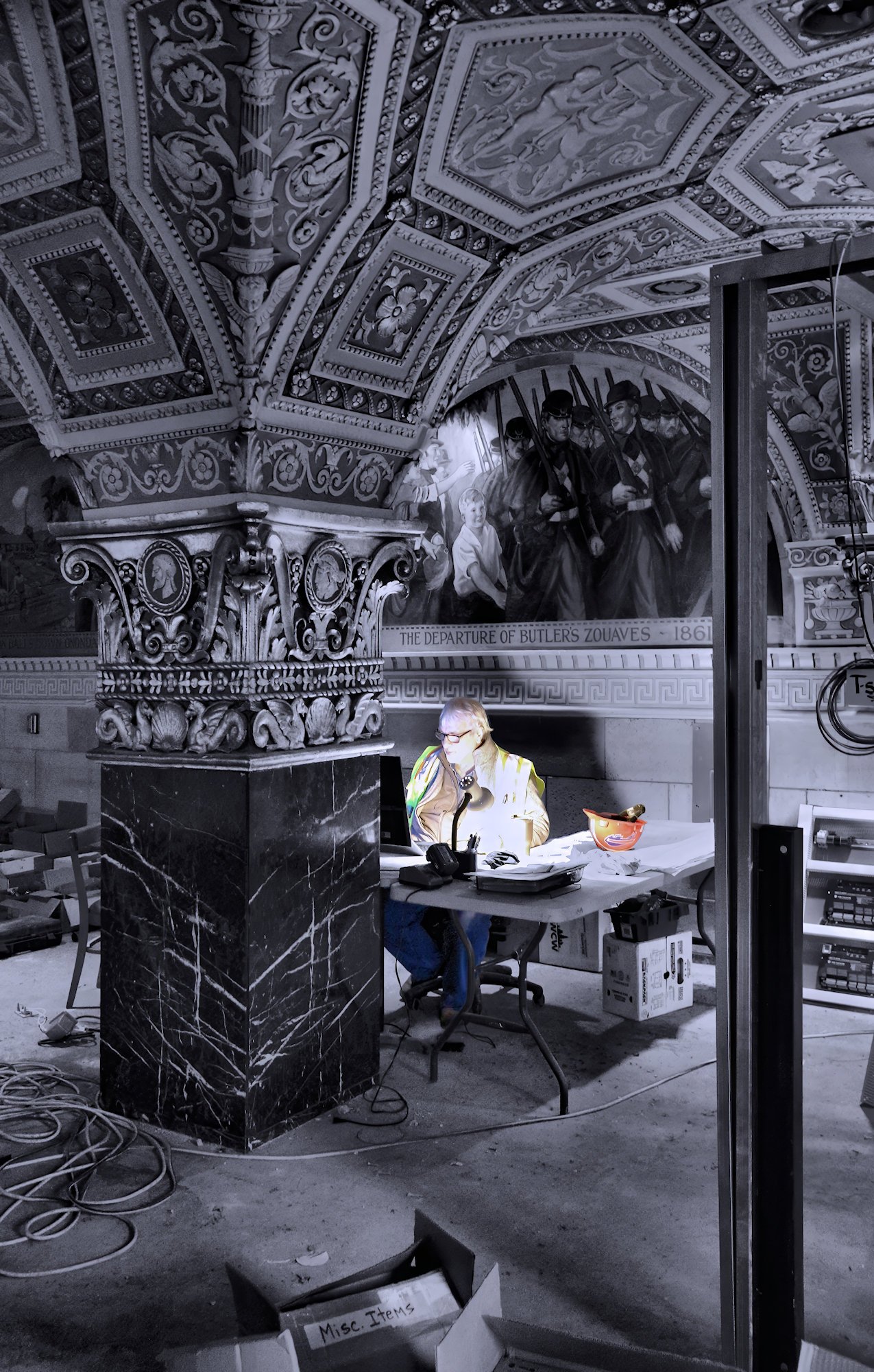 230117.A.07.Y.01 - Temp. Office in Historic Room