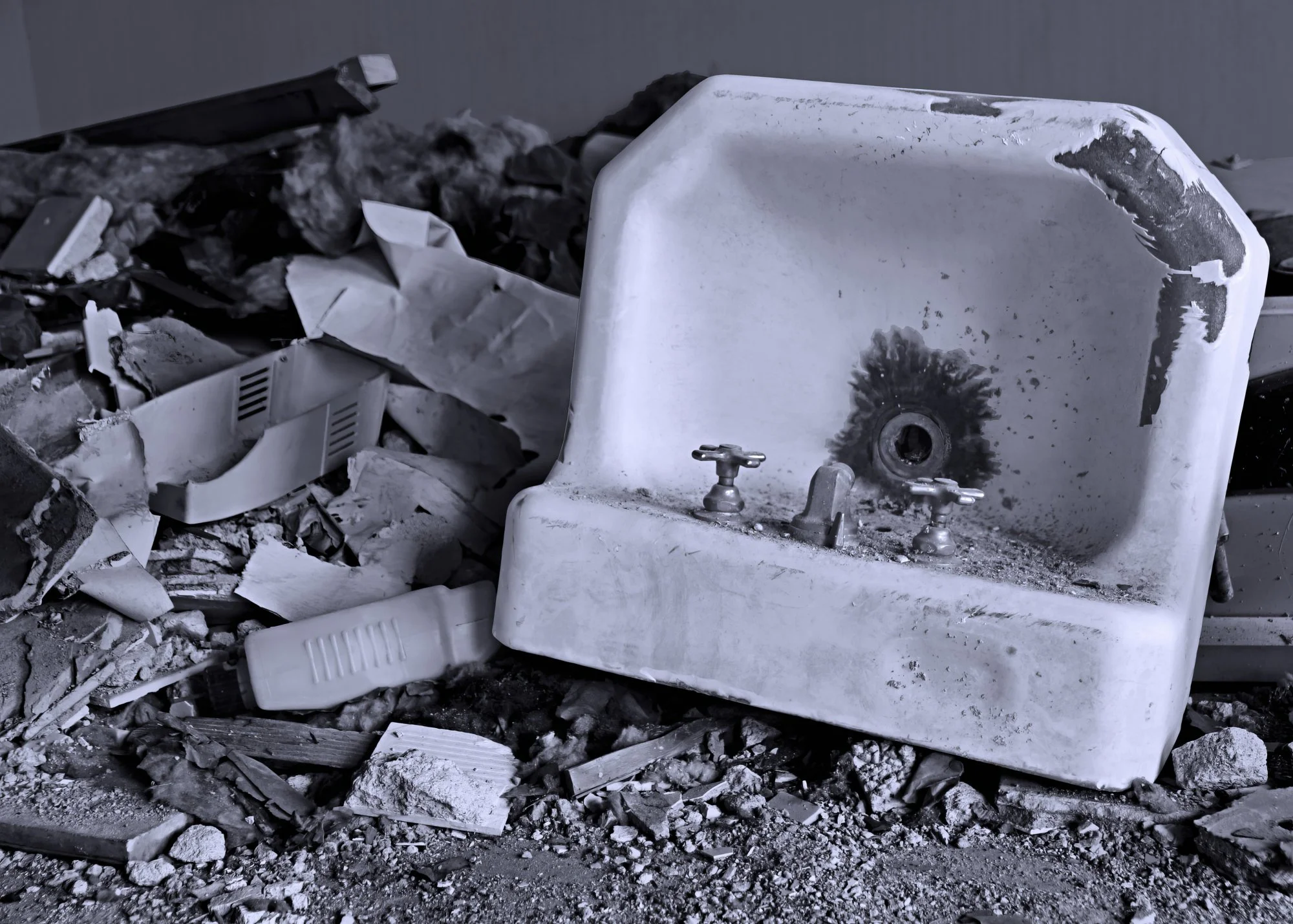 Building Demolition Bathroom Sink 