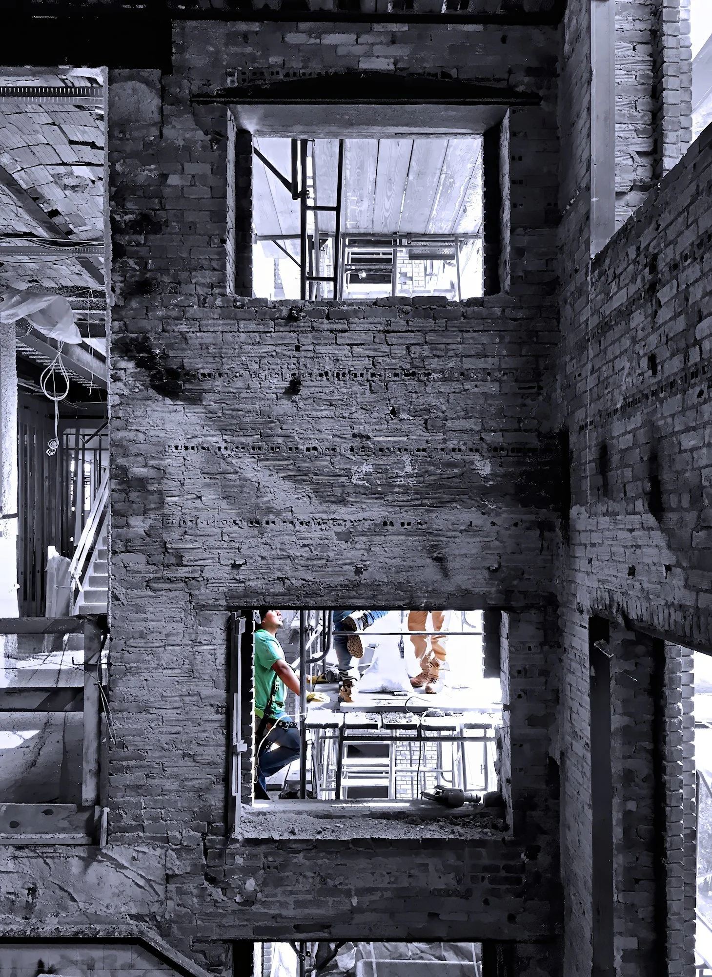 150902.A.08.Y.01 - Interior Demolition Completed in an Old Urban Building Being Repurposed