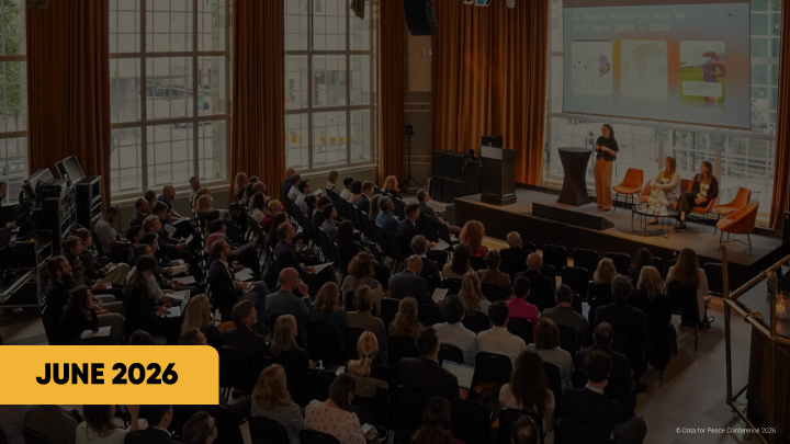 Audience attending a presentation at the Data for Peace Conference in June 2026