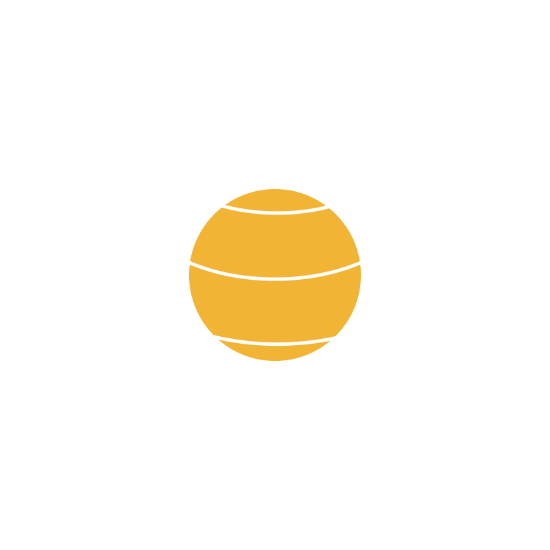 A yellow sphere surrounded by white azimuthal and longitudinal gridlines on a black background.