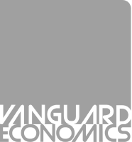 Vanguard Economics logo in gray and white.