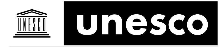 UNESCO logo with a black background and white text.