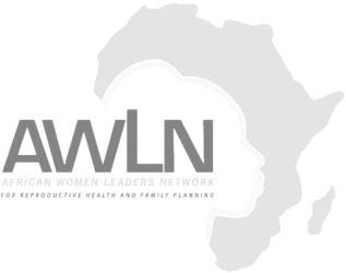 Logo of the African School for Leadership and Networks featuring a map outline of Africa and the acronym AWLN.