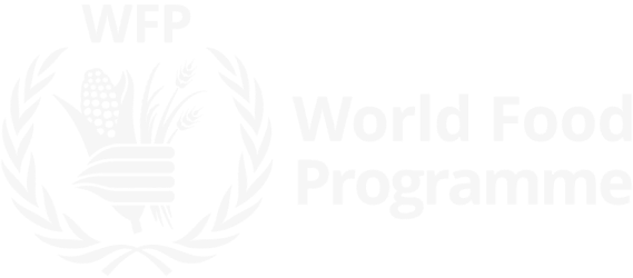 WFP World Food Programme logo with a stylized hand holding wheat and a laurel wreath.