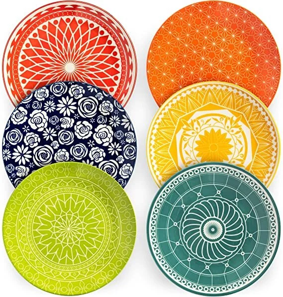 Annovero  -  Set of 6 Porcelain Dinner Plates