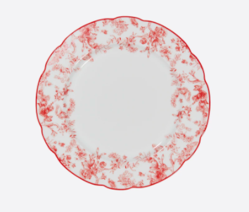 DIOR -  Red Toile de Jouy Dinner Plate