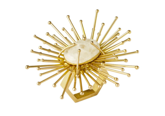 Kim Seybert - Flare Brass &amp; Quartz Napkin Ring