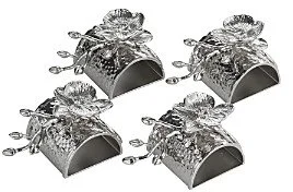 Michael Aram - White Orchid Set of 4 Napkin Rings