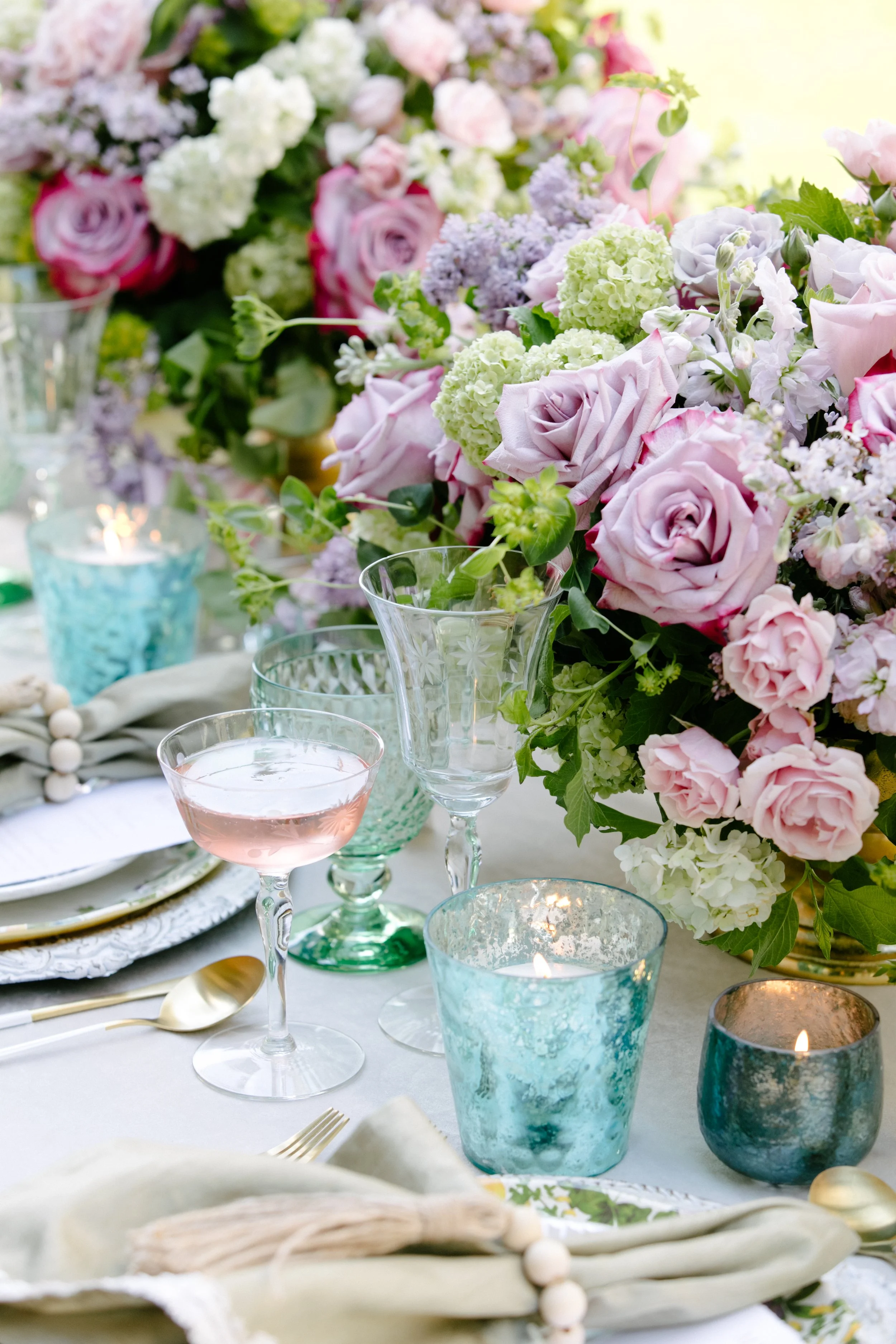 Elegant tablescape design from Festive Tables book.