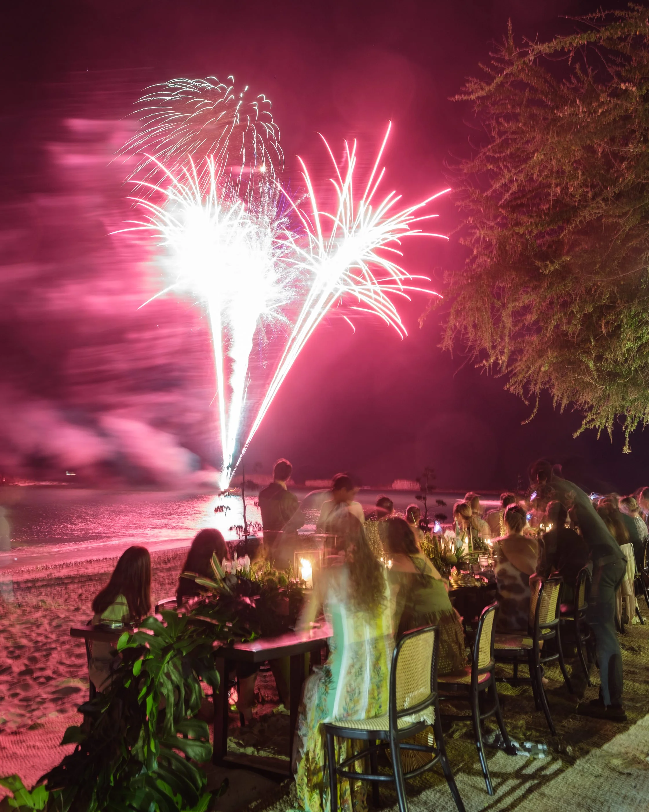 Wedding guests connecting during a destination celebration